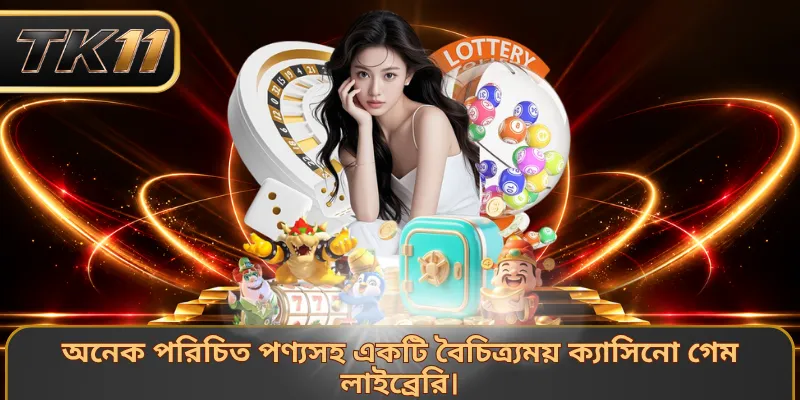 অনেক পরিচিত পণ্যসহ একটি বৈচিত্র্যময় ক্যাসিনো গেম লাইব্রেরি।