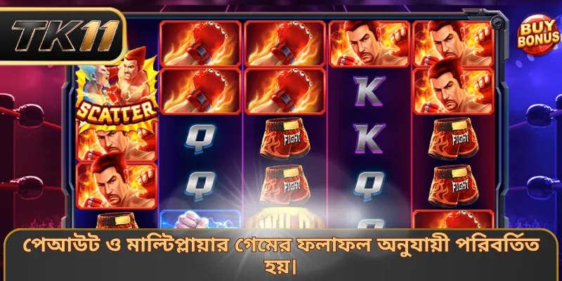 পেআউট ও মাল্টিপ্লায়ার গেমের ফলাফল অনুযায়ী পরিবর্তিত হয়।