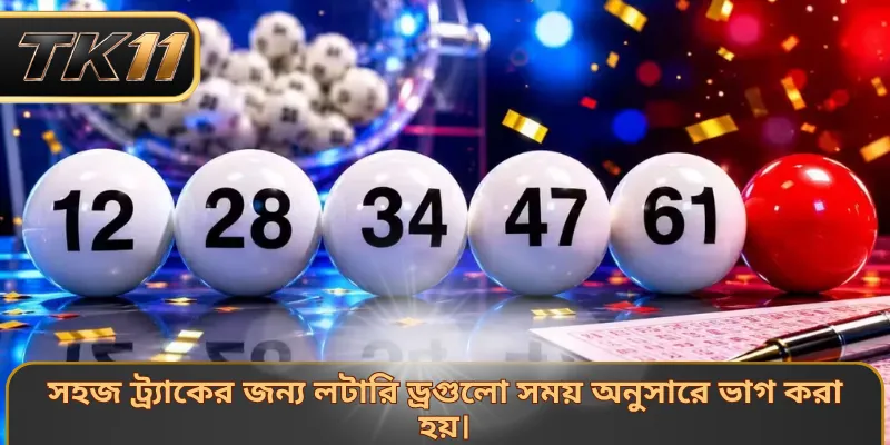 সহজ ট্র্যাকের জন্য লটারি ড্রগুলো সময় অনুসারে ভাগ করা হয়।